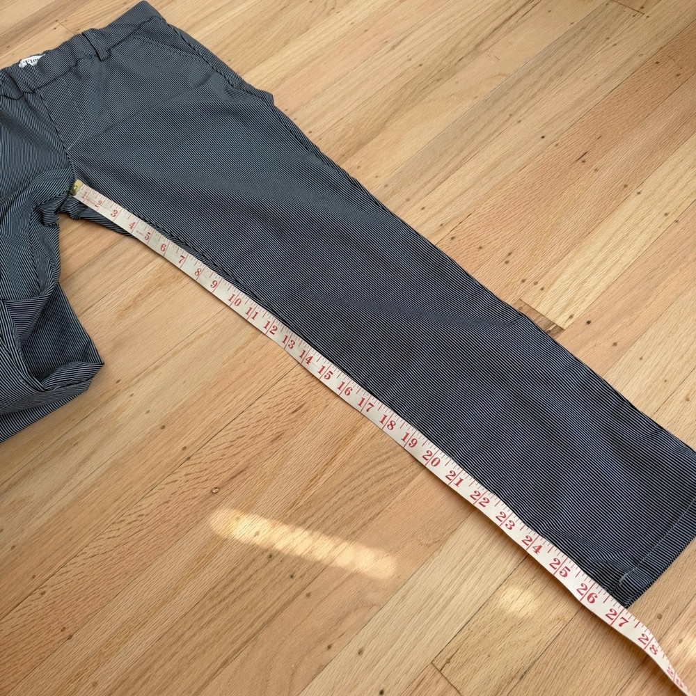 Bevy Flog Dafna Pinstripe Pull on Stripe OG Pants Slim Skinny Size 26 Office - Picture 9 of 11